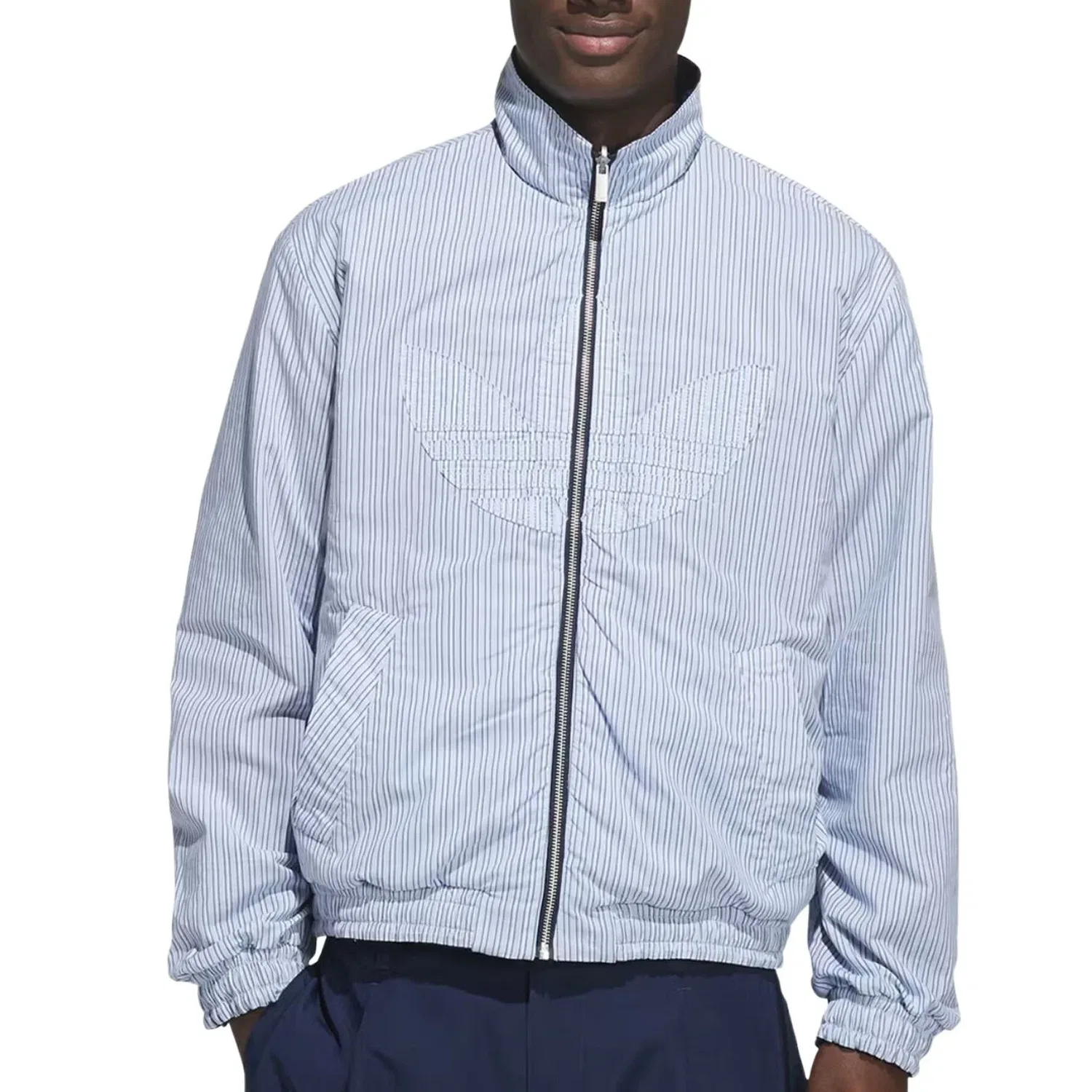 Мужская куртка-бомбер с длинным рукавом Adidas Firebird Coach Jacket, темно-синий — фото 4