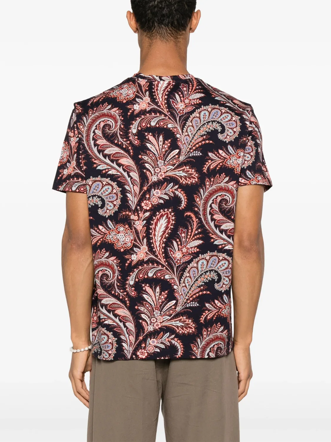 Футболка с узором "Пейсли" ETRO, синий — фото 2