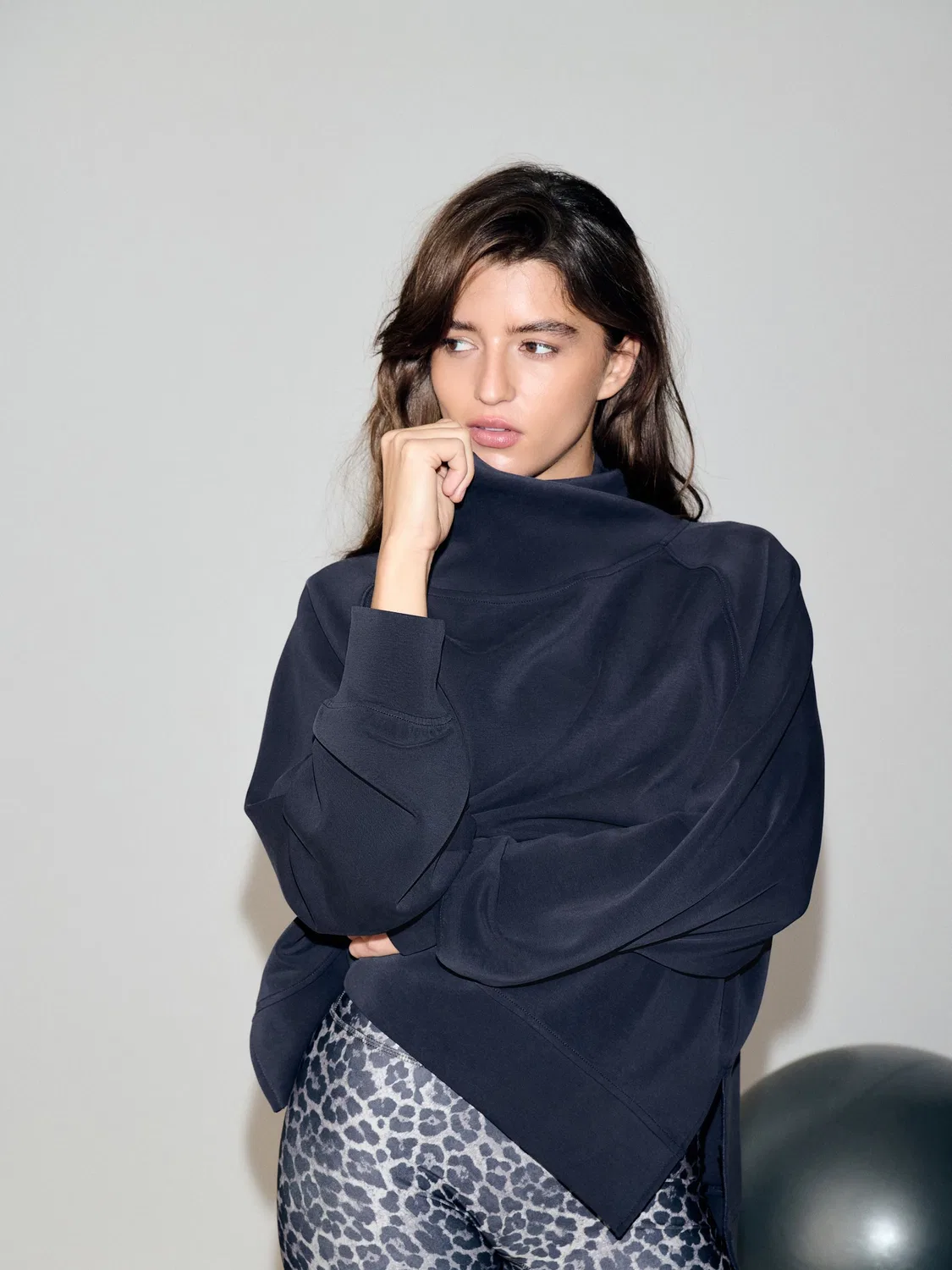 Джемпер с капюшоном Active Modal Supersoft Cowl Neck Next, Navy