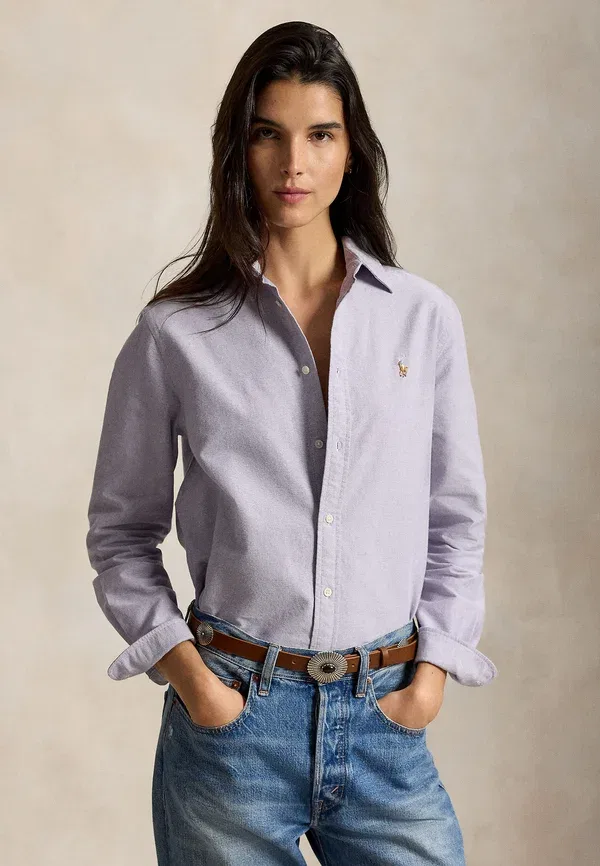Блузка из хлопка Polo Ralph Lauren, фиолетовый