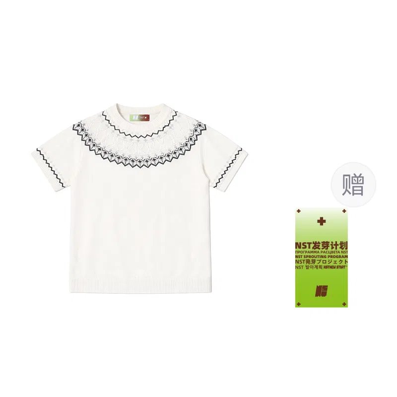 Детская футболка с круглым вырезом NSTNEW START, White