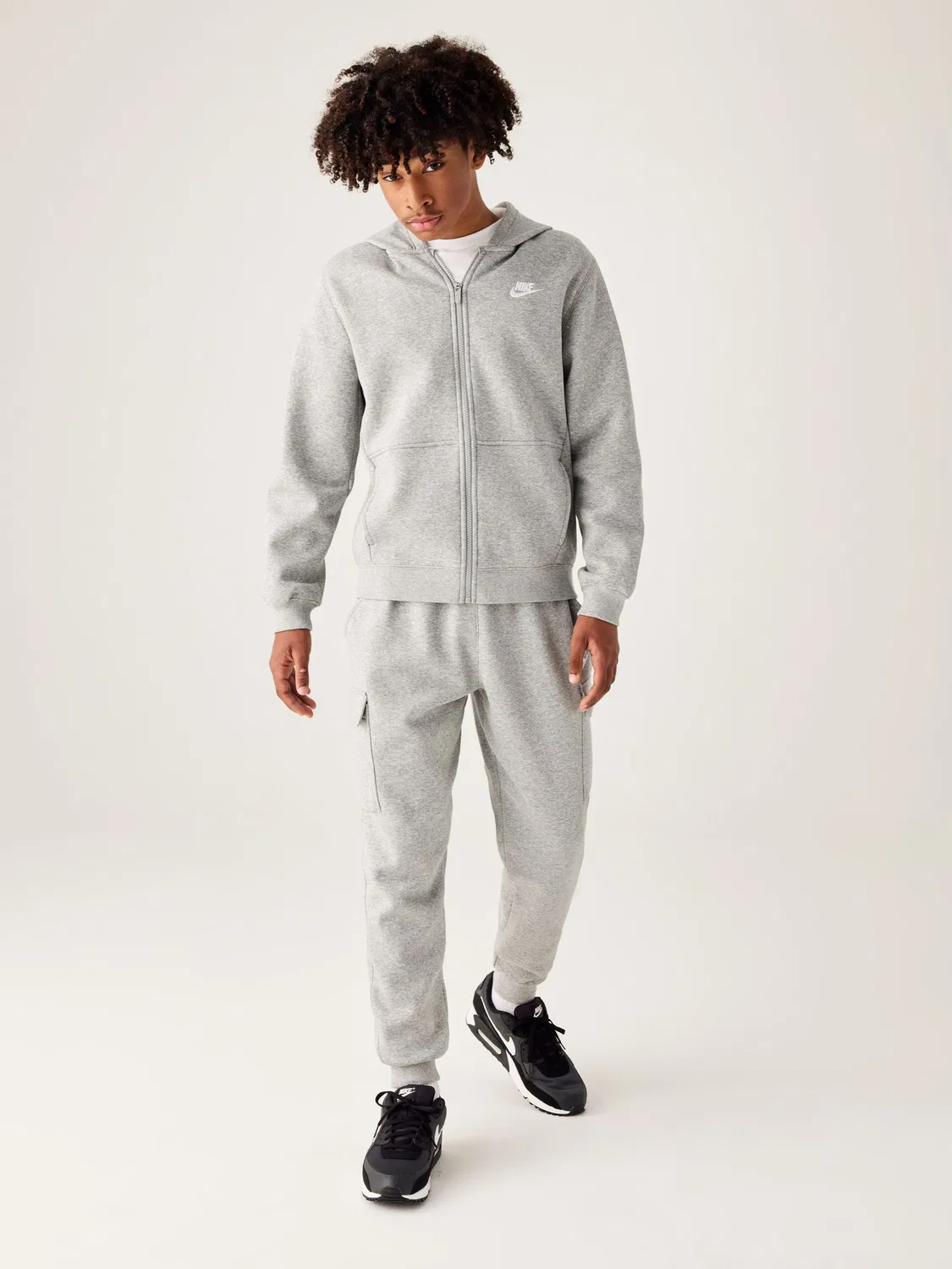 Джоггеры карго Club Fleece Nike, темно-серый меланж — фото 2