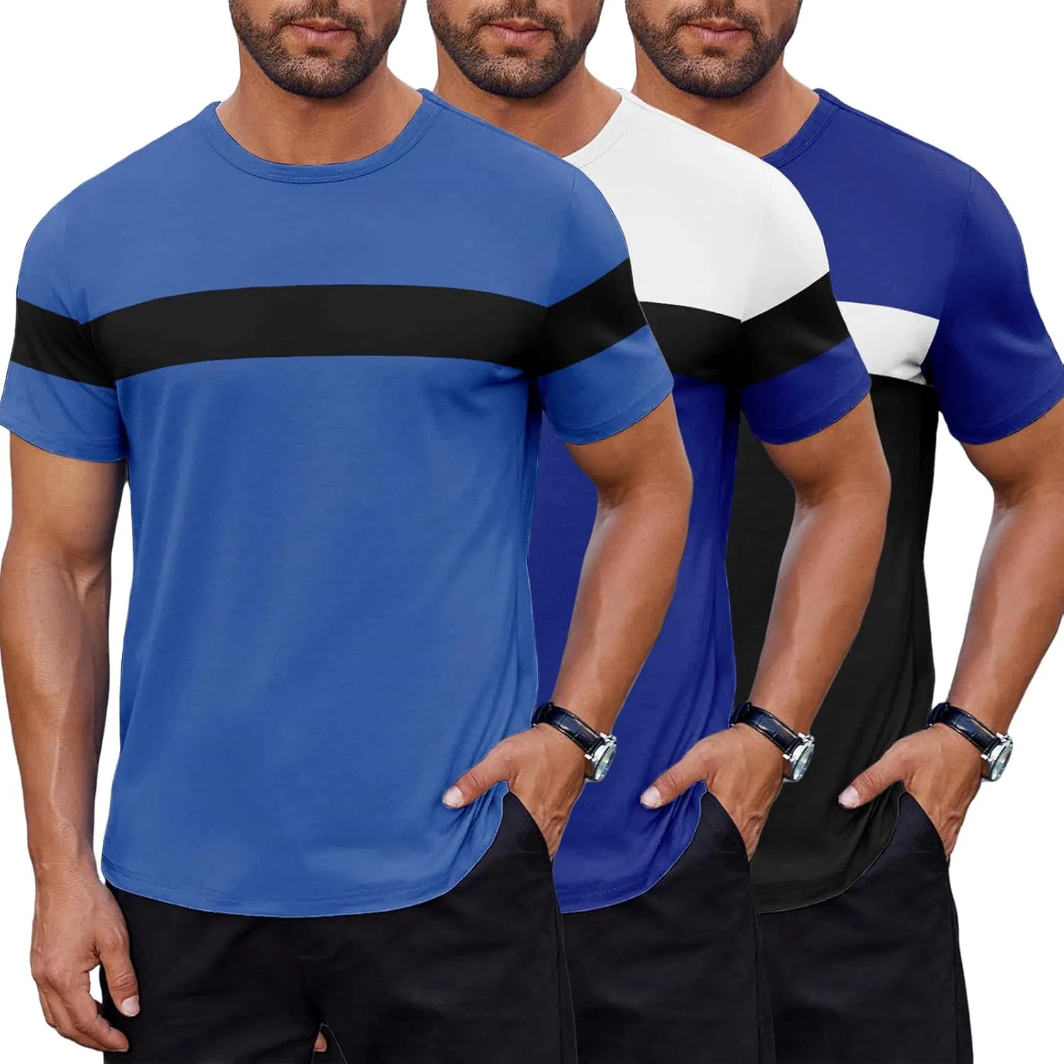 Мужская футболка с круглым вырезом 3 Pack, Style22(3-pack)