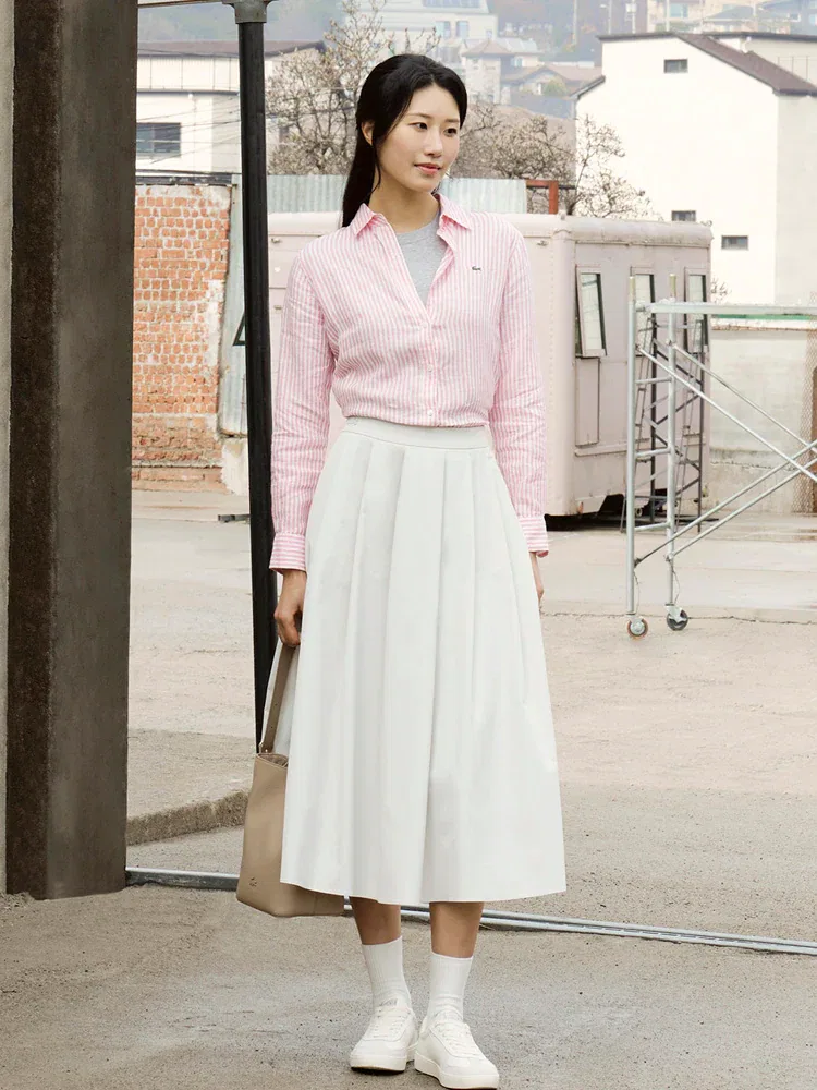 Юбка плиссированная миди LACOSTE, Ivory