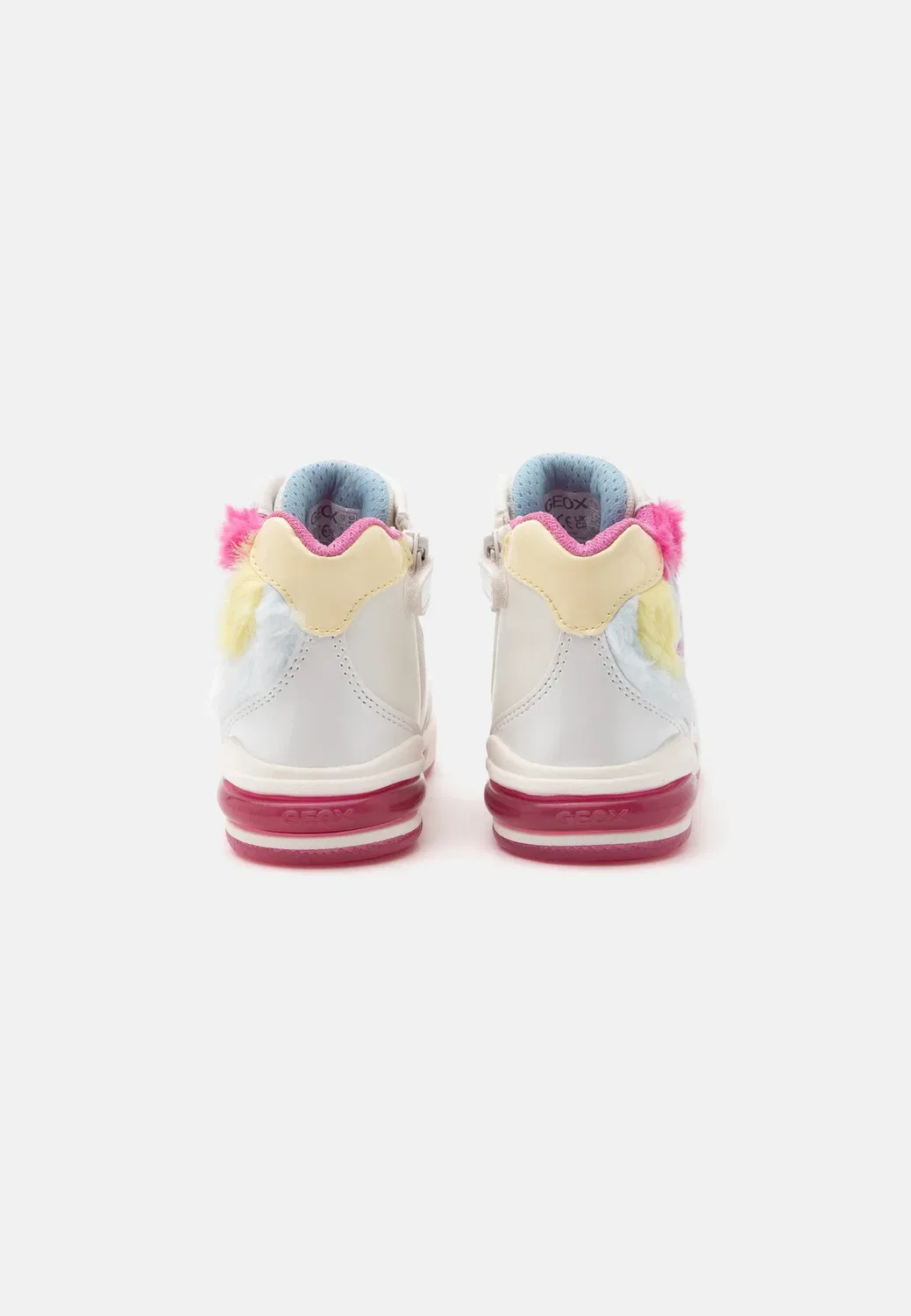Девушка-Скелет - высокие кроссовки Geox, White/Multicolor — фото 3