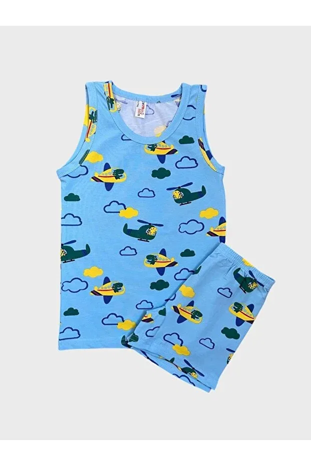 Детские трусы-боксеры для мальчиков с принтом Helicopter Elmas Kids, Blue — фото 2