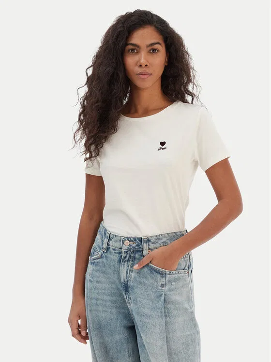 Футболка regular fit Elove Boss, бежевый