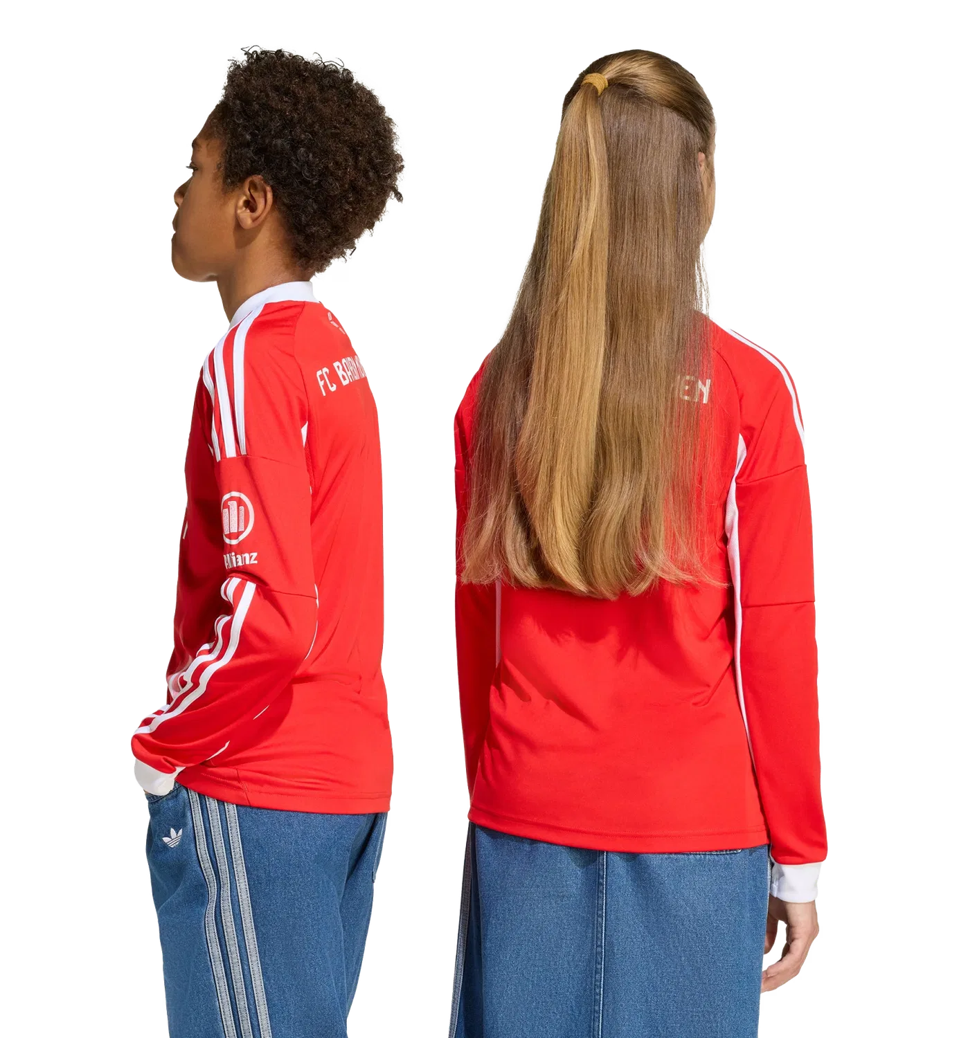 Детская футболка с длинным рукавом FC Bayern München Adidas, красный — фото 4
