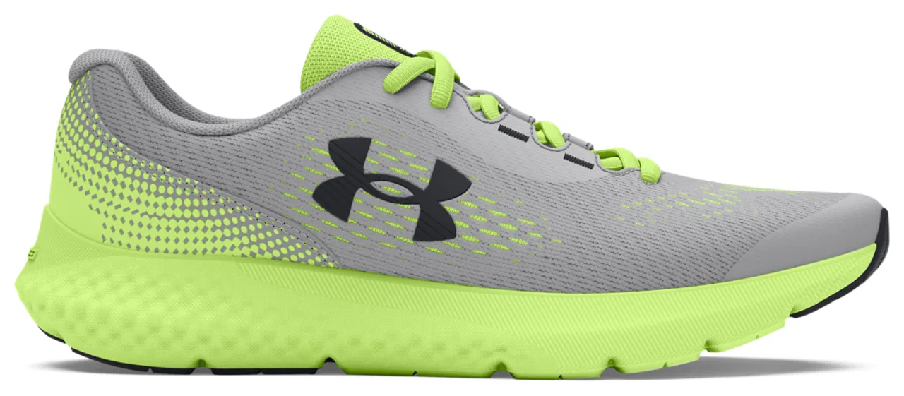Кроссовки для мальчиков Charged Rogue 4 Under Armour, цвет Black/Morph Green/Mod Grey