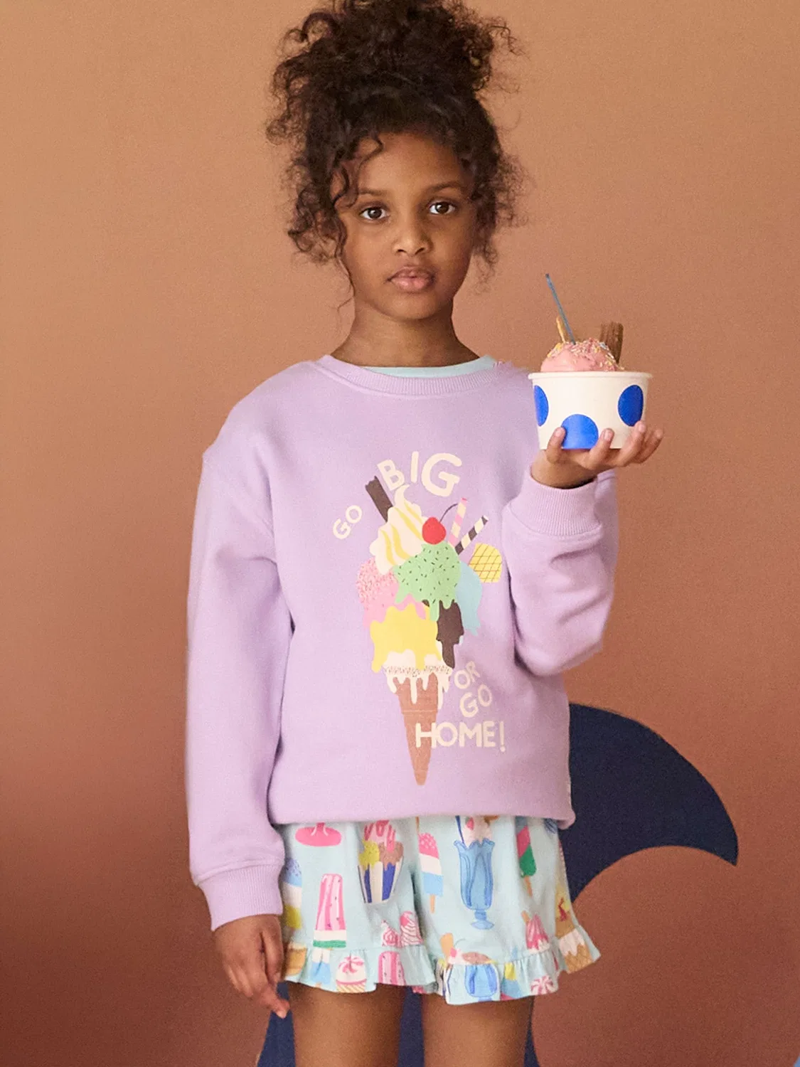 Свитшот с принтом Summerdays Joules, сиреневый