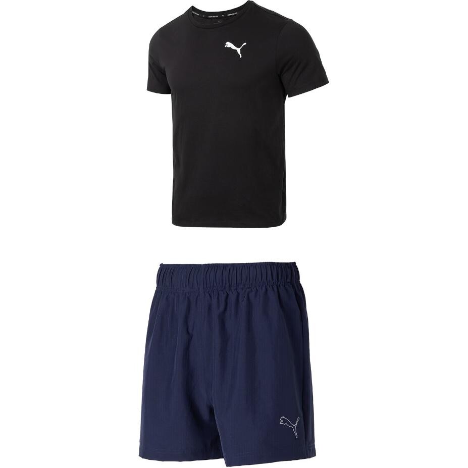 

Повседневная спортивная одежда для мужчин, черный/синий Puma, черный/синий