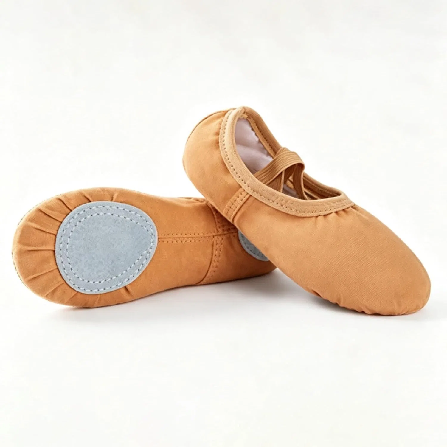 Детские балетки для девочек с мягкой подошвой Canvas Ballet Shoes — фото 3