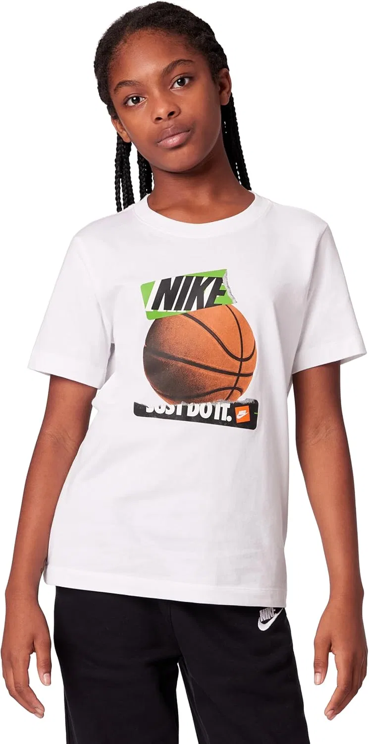 Футболка баскетбольная Nike Sportswear Club Just Do It, белый