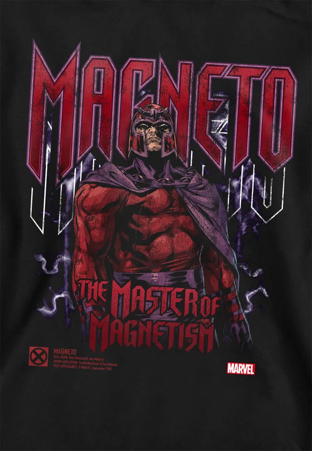 Детская худи Marvel X-Men Magneto, черный — фото 2