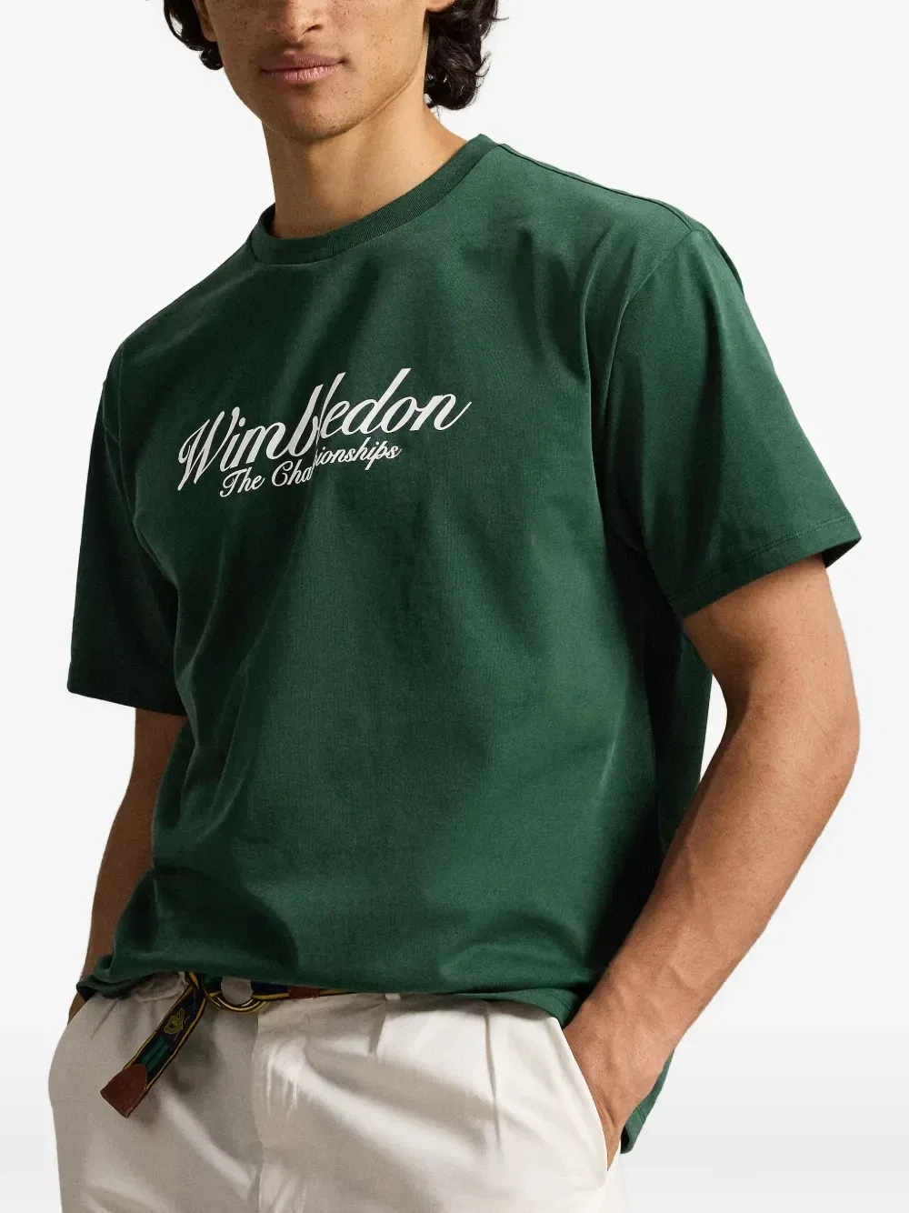 Футболка из коллаборации с Wimbledon 2026 POLO RALPH LAUREN, зеленый — фото 3
