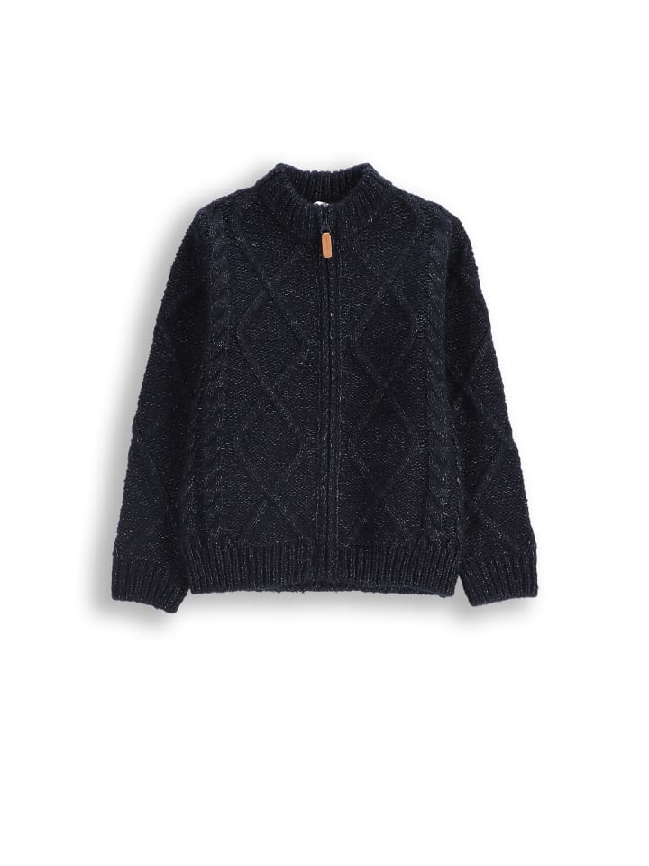 

Кардиган с воротником-стойкой темно-синего цвета Coccodrillo