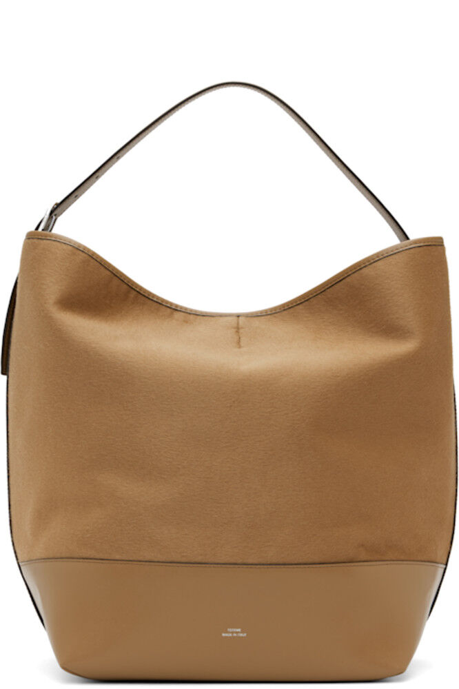 

Сумка-тоут Double Tote с ремнем из загара TOTEME