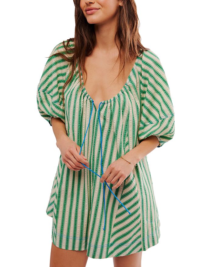 

Полосатый комбинезон Bop Around Free People, зеленый