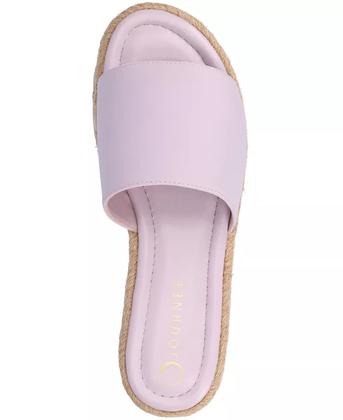 Женские эспадрильи Rosey на платформе с клином Journee Collection, фиолетовый — фото 4