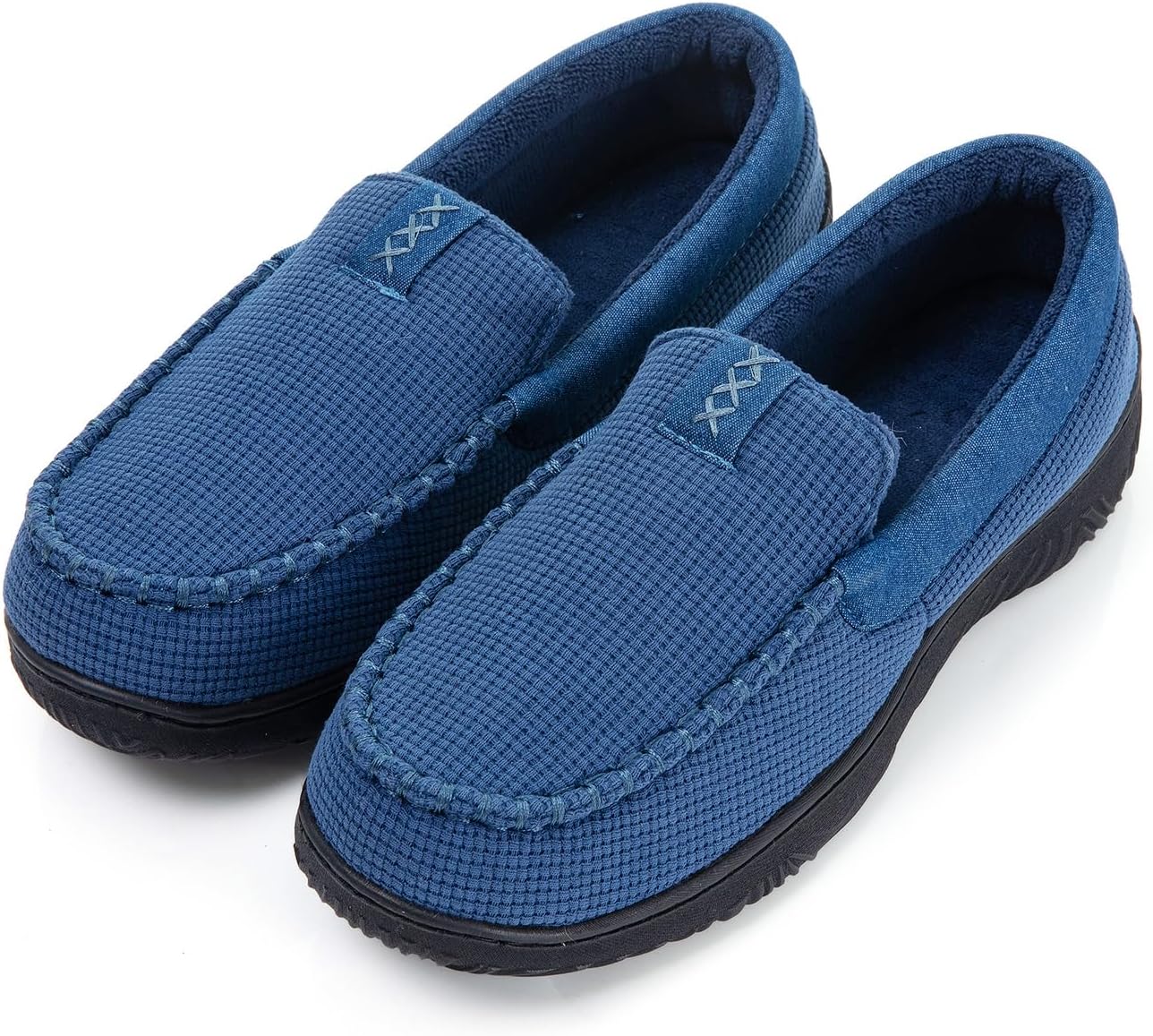 

Мужские тапочки-мокасины для дома - обувь с эффектом памяти для дома и улицы, дышащие туфли-слипоны Bovty, синий