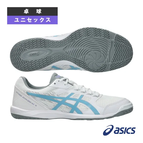 Унисекс кроссовки для настольного тенниса «Attack Hyperbeat 4» от ASICS, (102) White X A Sky