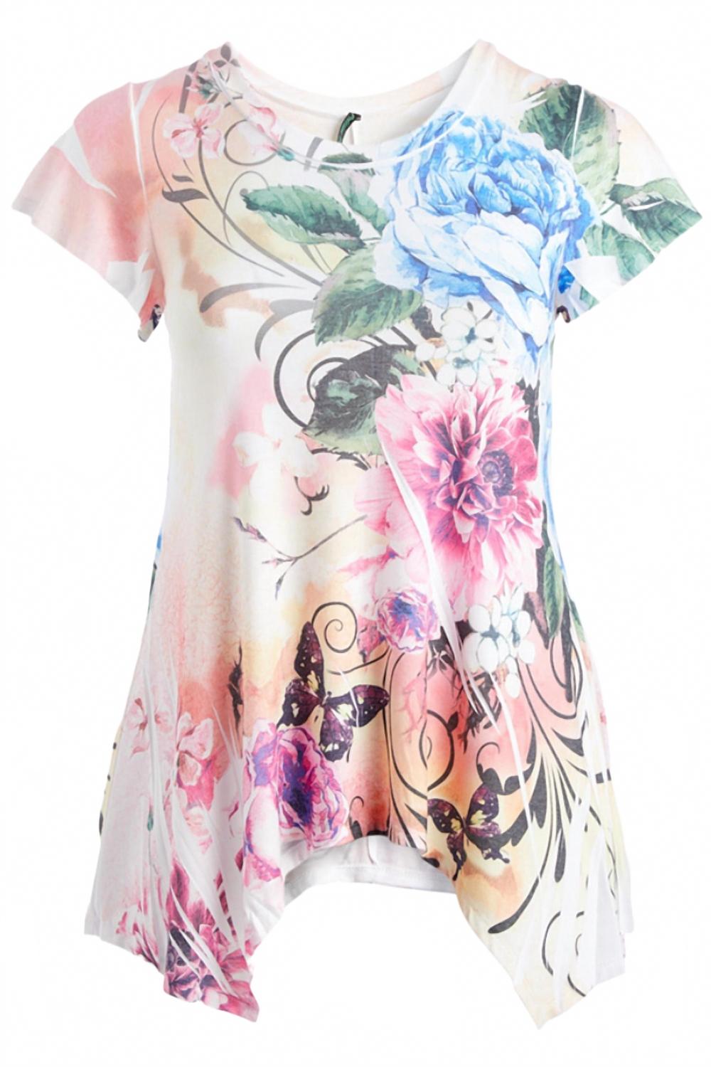 

Женская туника с цветочным принтом, разноцветная Poliana, Multicolor