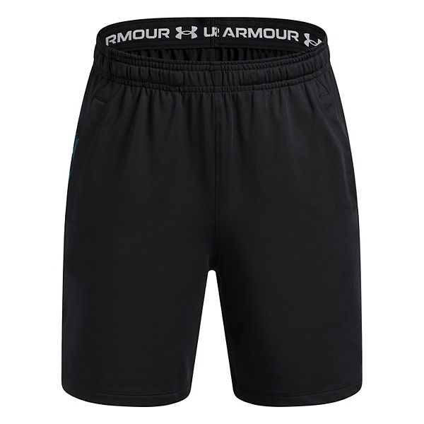 

Шорты для мальчиков 8-20 лет tech vent print blocked Under Armour, Black With Rack Green