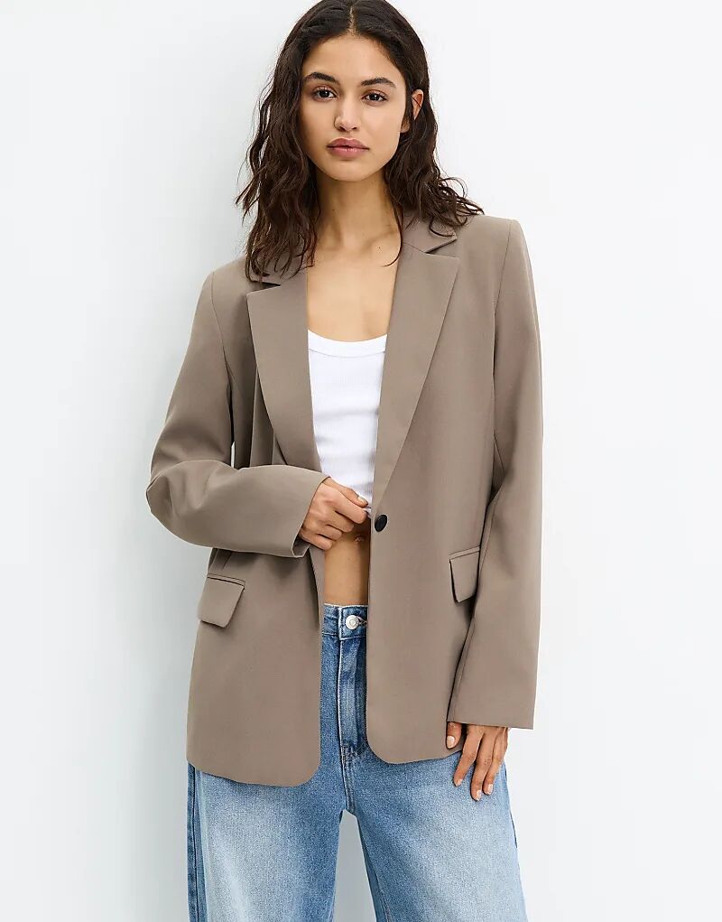 

Базовый блейзер Pull&Bear в цвете Stone