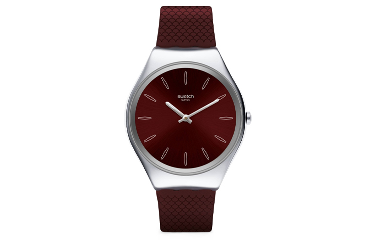

SWATCH Часы Unisex 38mm Red Watch SYXS120, Dark Red