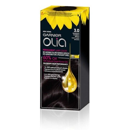 

Цвет волос Olia 3.0 Очень Темно-коричневый, Garnier