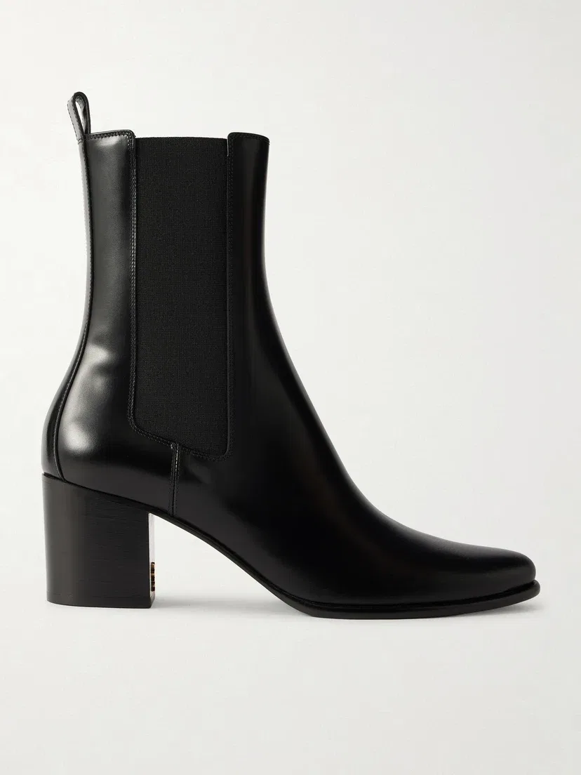 Кожаные ботинки-челси Jill SAINT LAURENT, черный