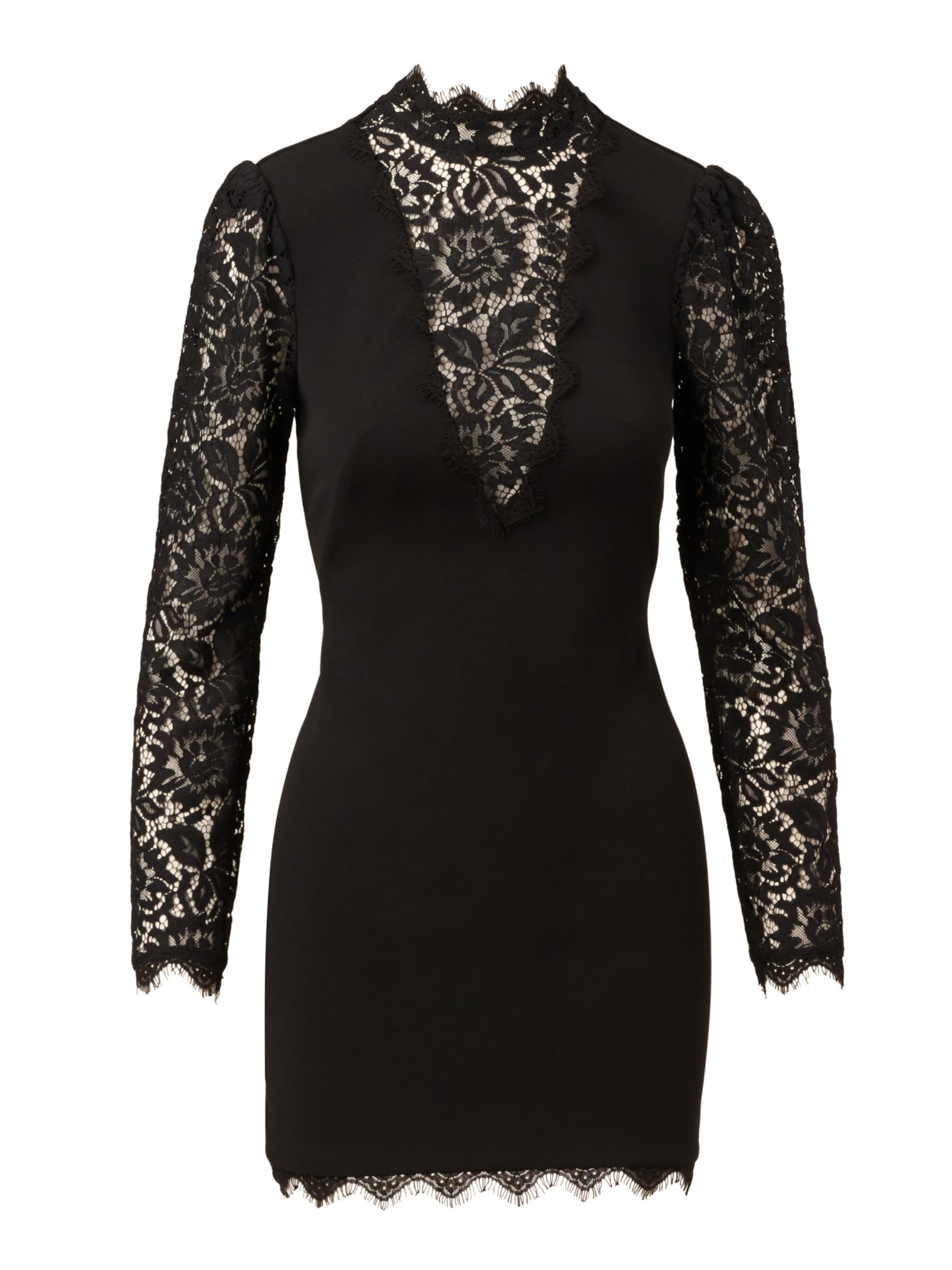 

Adrianna Papell Коктейльное платье 'Lace and Crepe Short Dress' в черном цвете