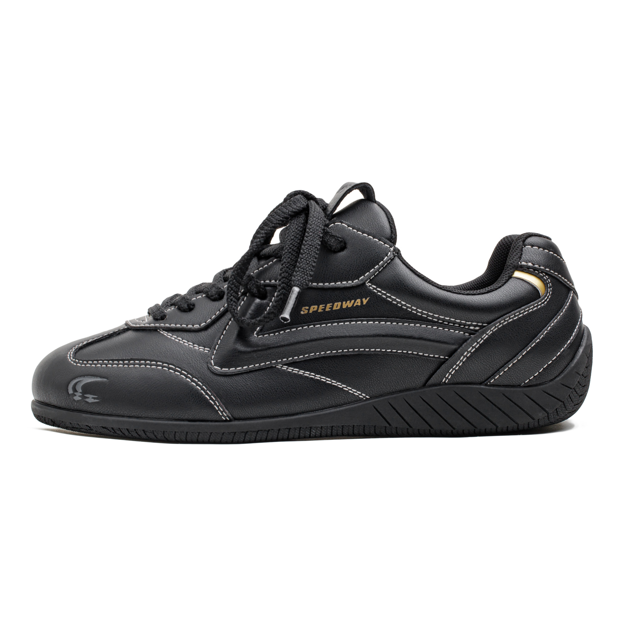 

Американские кэжуал скоростные гоночные износостойкие и легкие лоу-топ кэжуал обувь unisex MADEN, черный золотой