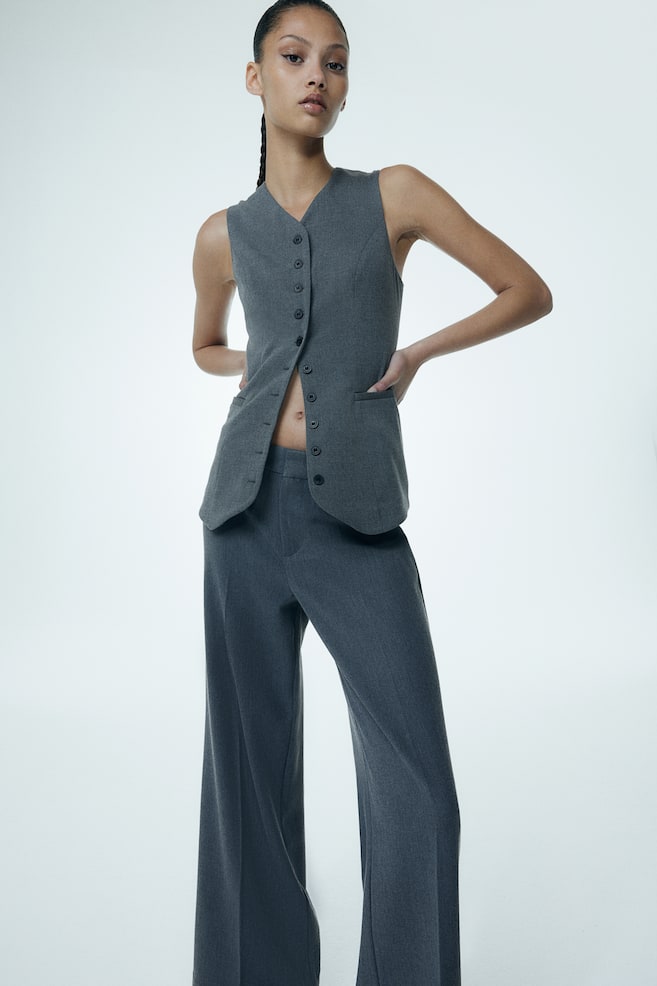 

Широкие элегантные брюки H&M, серый