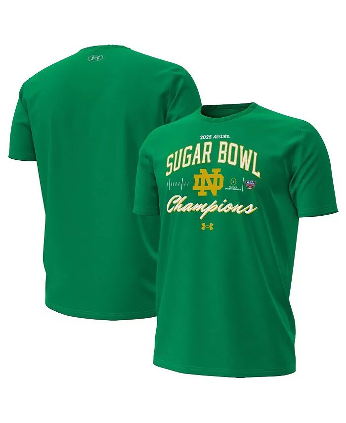 

Мужская зеленая футболка Notre Dame Fighting Irish College Football Playoff 2025 Sugar Bowl Champions Under Armour