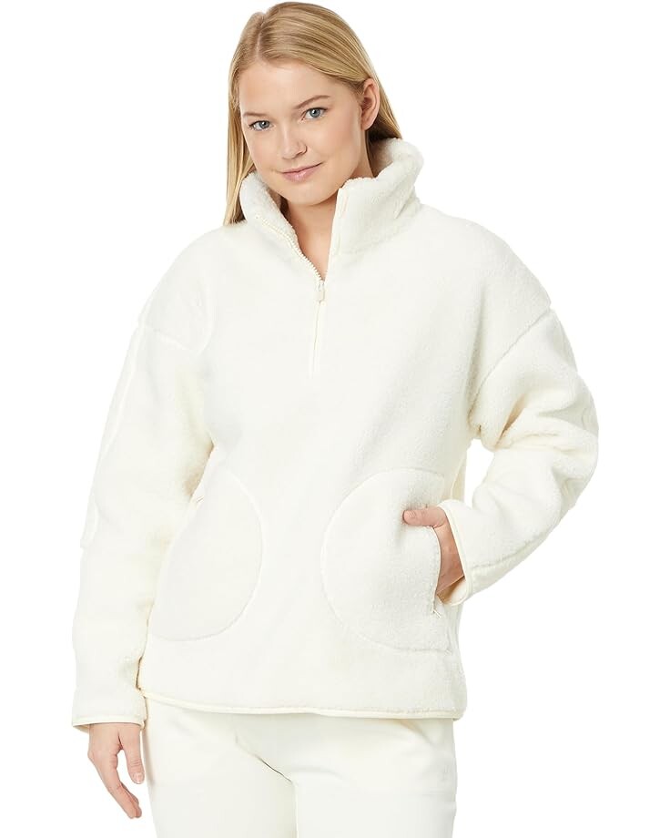 

Куртка Sweaty Betty Plush Textured Half Zip, цвет Studio White