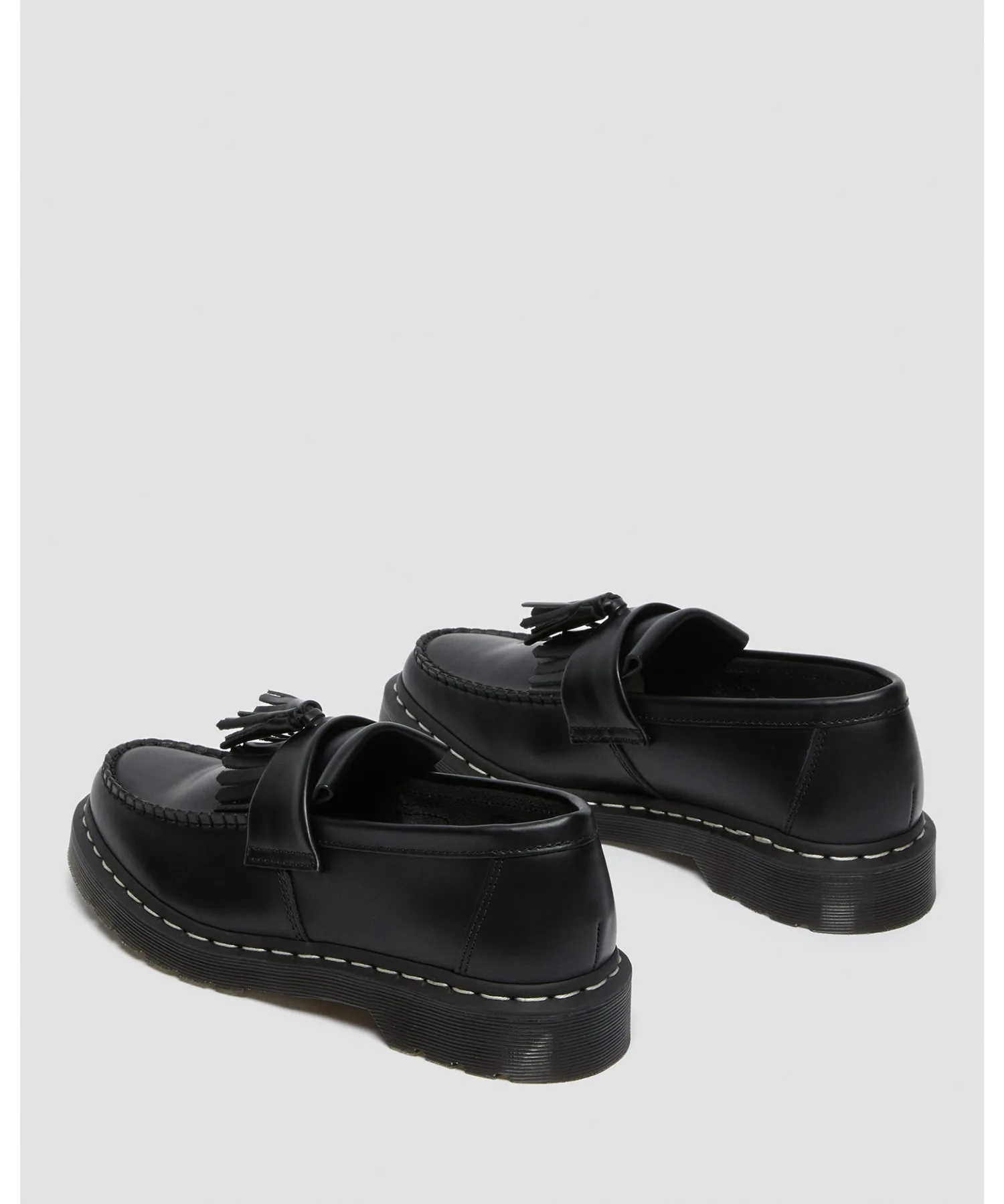 Унисекс лоферы Dr. Martens ADRIAN с белой строчкой чёрные — фото 2