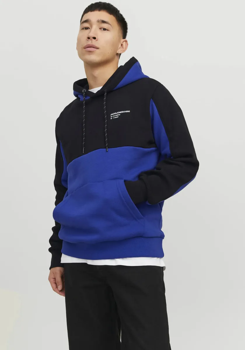 

Толстовка Jack & Jones с капюшоном "JJEFORCE BLOCKING SWEAT HOOD NOOS", цвет Bluing