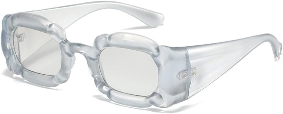 

Женские солнцезащитные очки конфетных цветов в стиле панк, винтажные градиентные, мужские солнцезащитные очки с нестандартной формой дужек, защита от ультрафиолета UV400 TYUVIVO, Silver