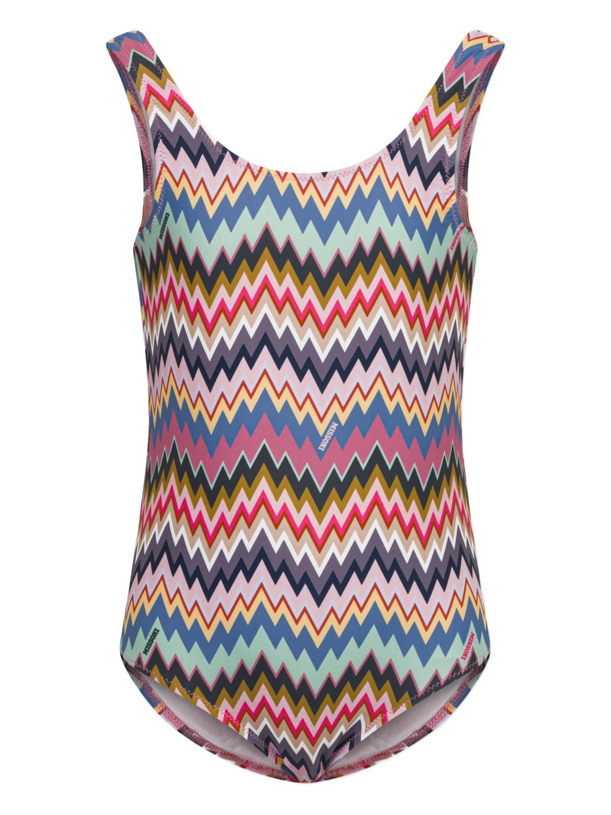

Купальник с зигзагообразным рисунком Missoni Kids, синий