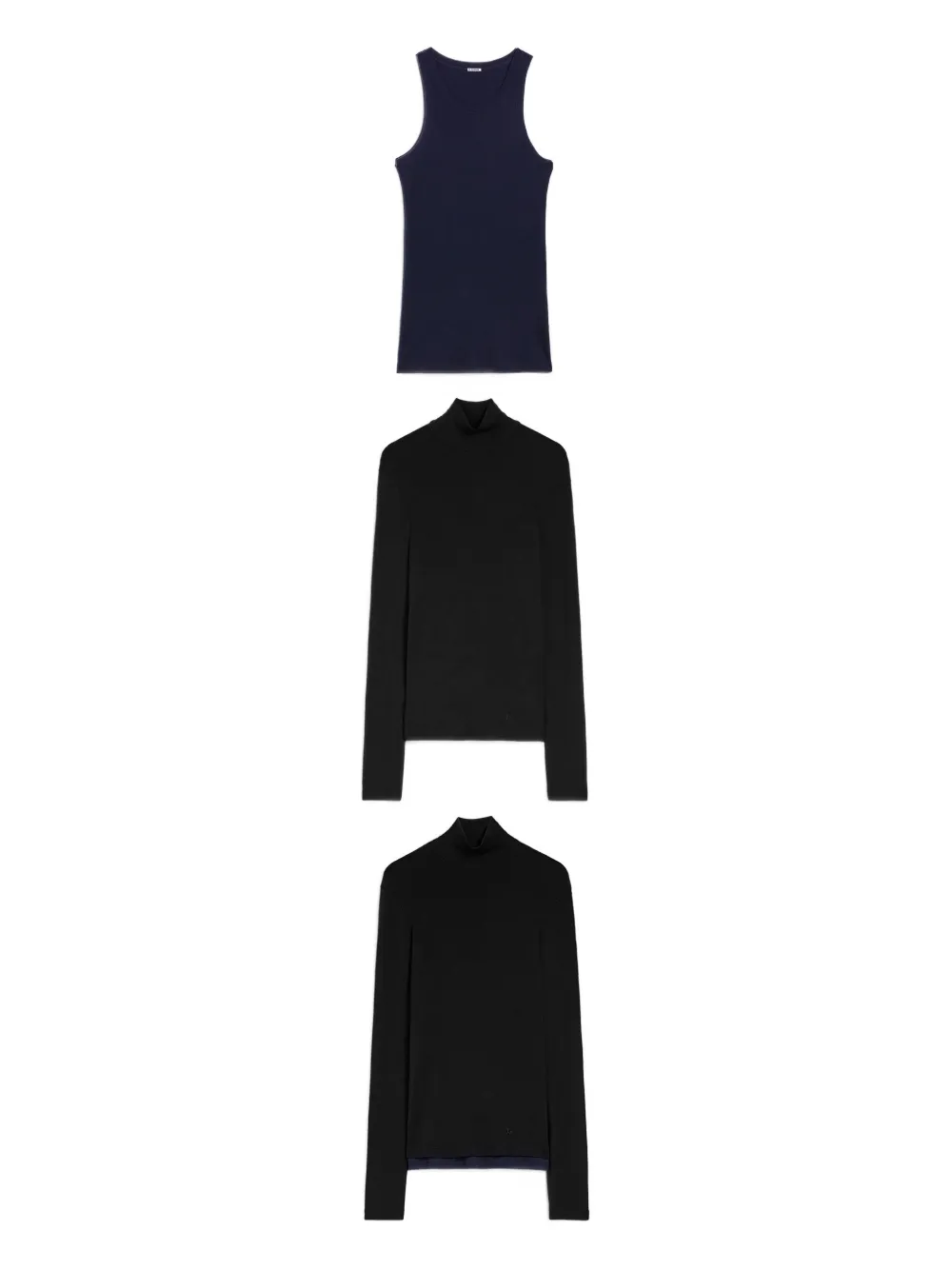 

Многослойная футболка из шерсти JIL SANDER+, черный
