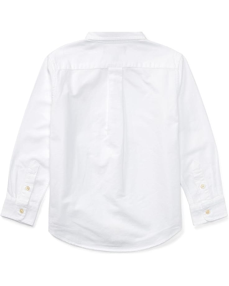 Рубашка Polo Ralph Lauren Kids Cotton Oxford Sport Shirt, белый — фото 2