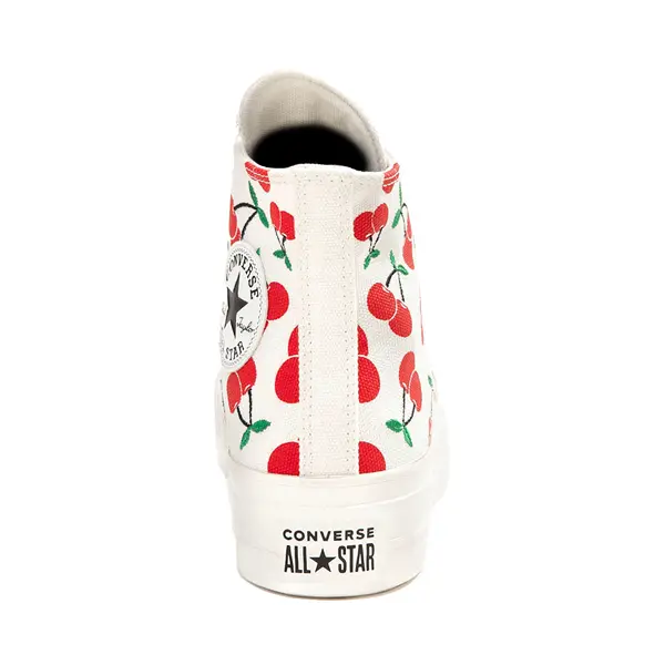 Кроссовки Womens Converse Chuck Taylor All Star Lift Hi Sneaker, цвет Egret/Cherries — фото 4