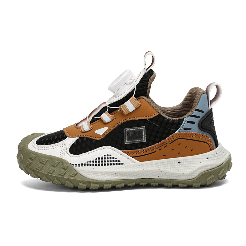 

Нескользящие, износостойкие, водонепроницаемые, теплые низкие детские кроссовки для бега Mulinsen, хаки/черный