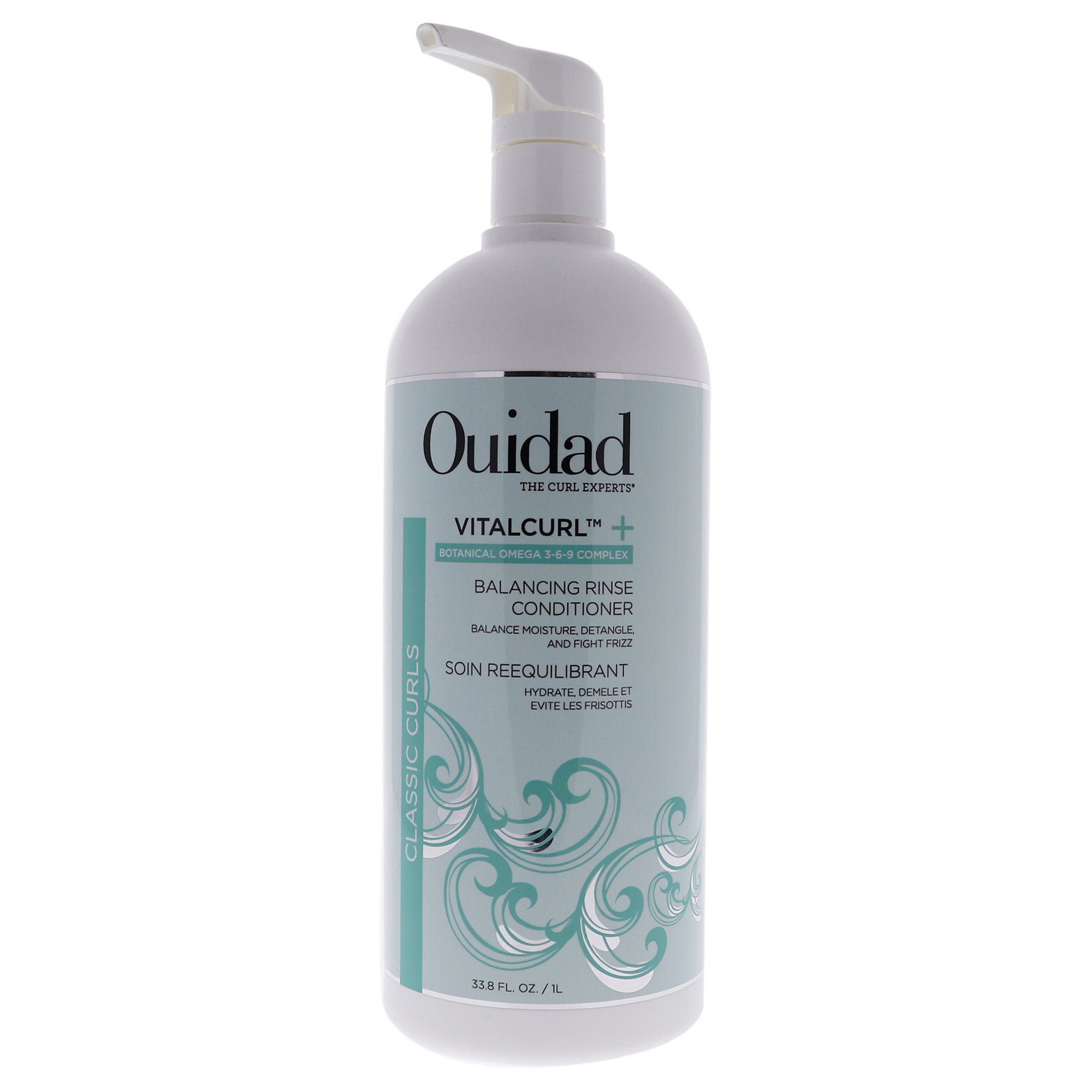 Кондиционер для волос VitalCurl Plus Balancing Rinse Conditioner от Ouidad, подходит для мужчин и женщин - 950 мл, прозрачный
