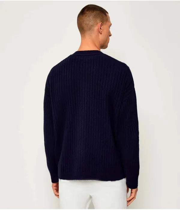 Шерстяной кардиган Relaxed fit Polo Ralph Lauren, синий — фото 3
