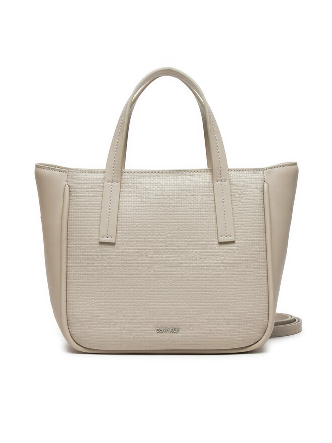 

Классическая сумка Ck Refine Small Tote Braid Calvin Klein, серый