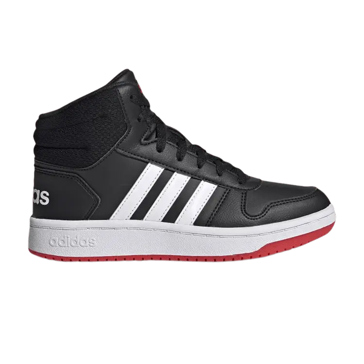 

Кроссовки adidas Hoops 2.0 Mid J 'Black Vivid Red', черный