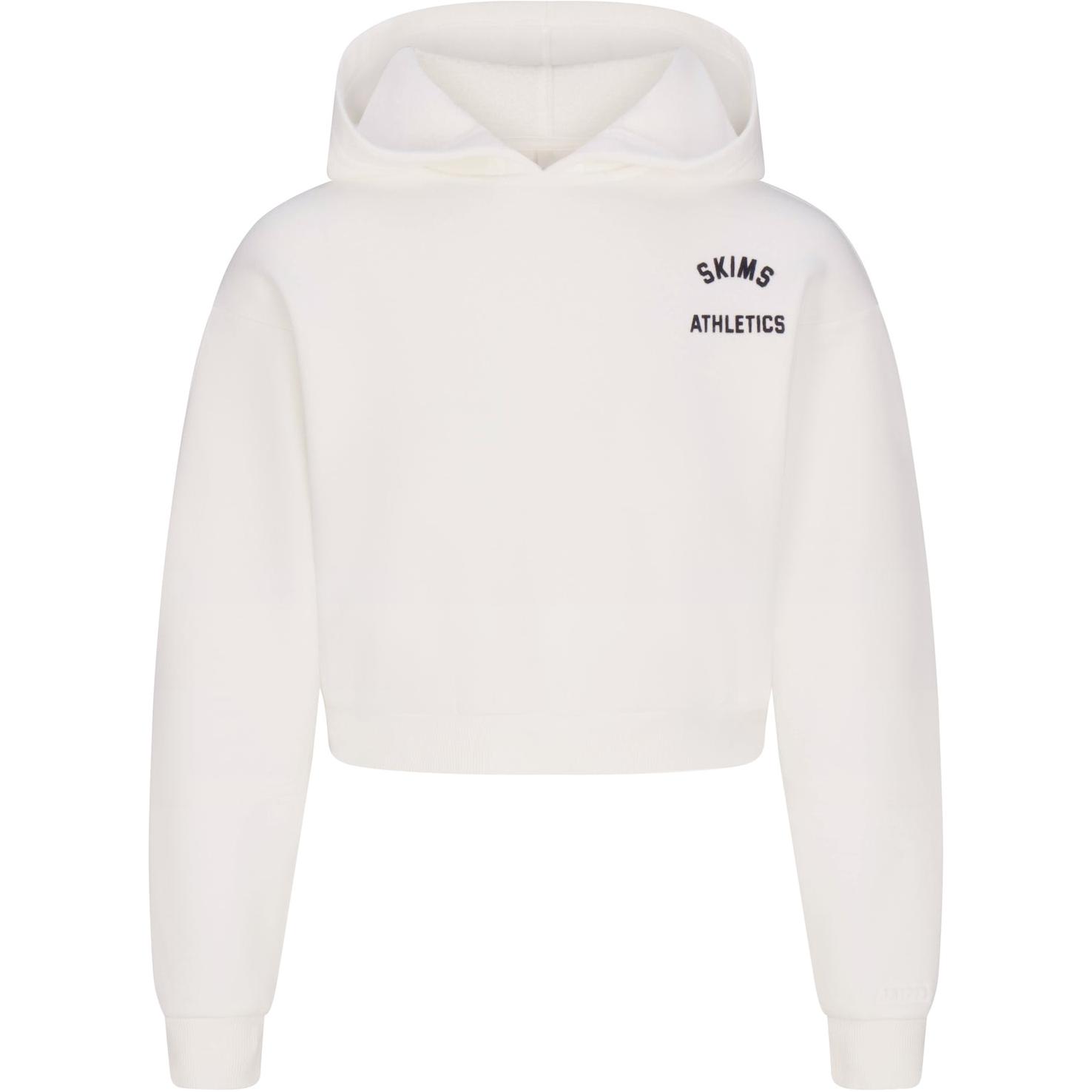 

Худи SS25 Cotton Fleece укороченное с мраморным принтом Skims, Marble Graphic/Marble Pattern