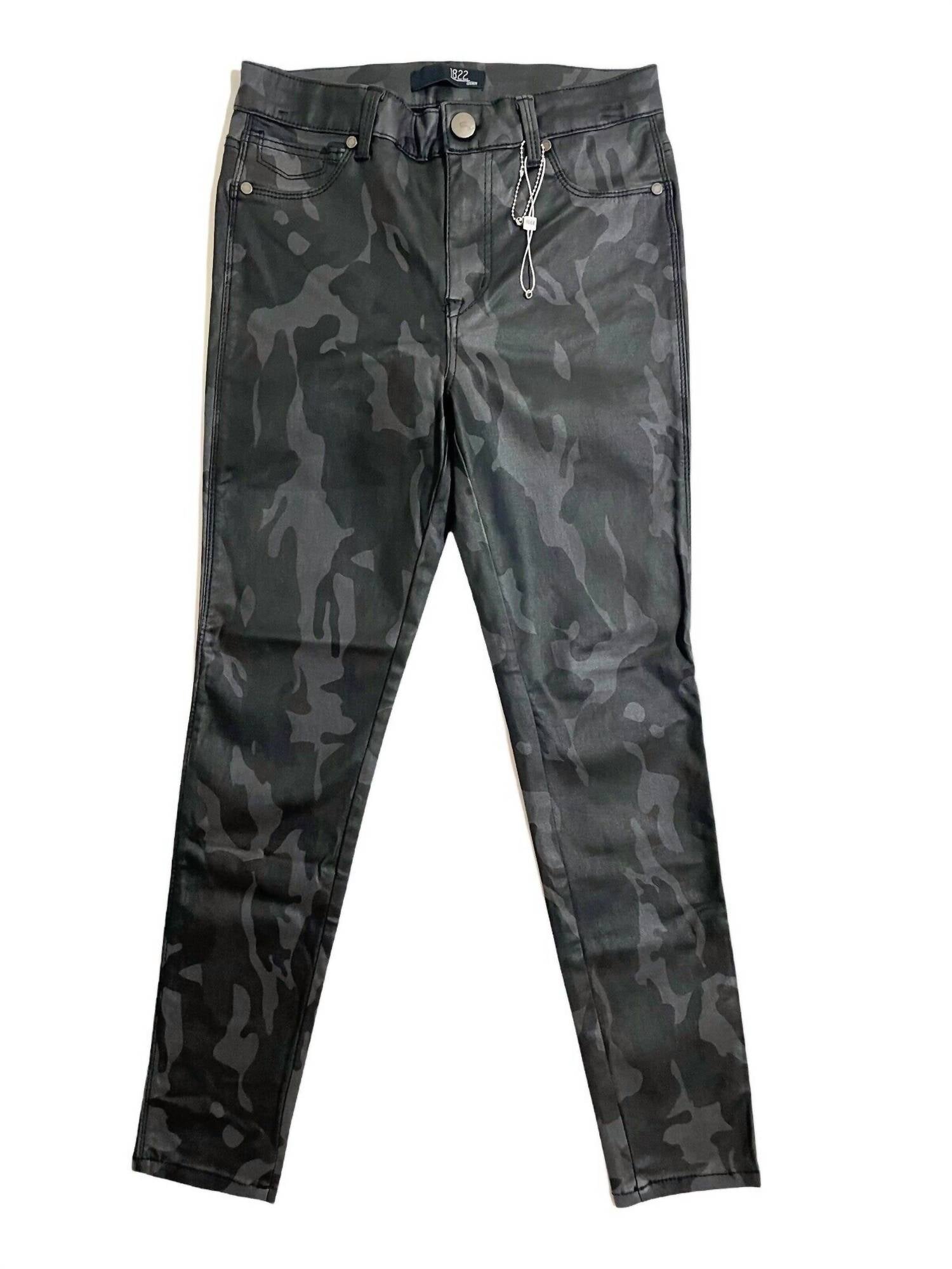 

Женские узкие джинсы с камуфляжным покрытием серого цвета 1822 Denim